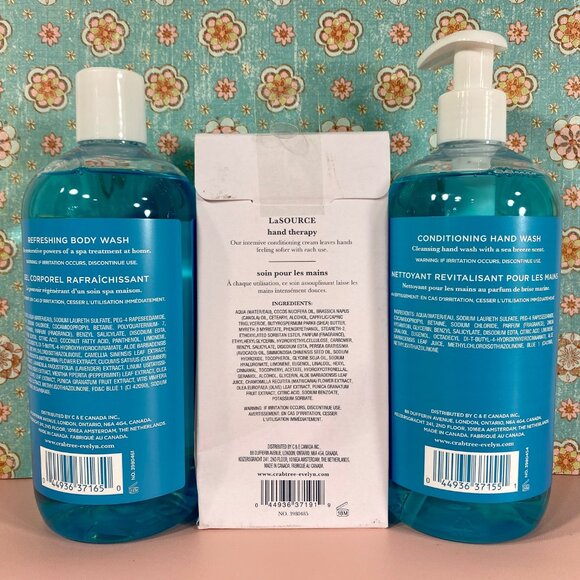 3ct Crabtree & Evelyn LaSOURCE Body WASH Hand WASH Hand Therapy - Picture 2 of 2